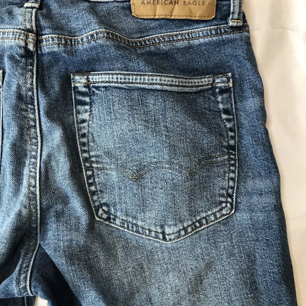American Eagle Flex Fit Men's Slim Straight Blue Jeans Size 29x30